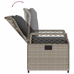 vidaXL Ensemble à manger de jardin et coussins 9 Pièces gris clair rotin