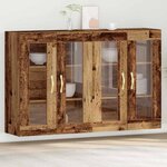 vidaXL Cabinets muraux en vieux bois 2 pièces 69 5 x 34 x 90 cm en bois d'ingénierie