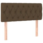vidaXL Sommier à lattes de lit et matelas marron foncé 120x190cm tissu