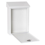 Boîte aux Lettres en Acier  Premium E5601  Anti-pluie  Facile à Installer  Blanc