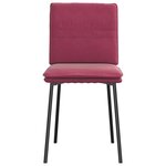 vidaXL Chaises à manger lot de 4 Rouge bordeaux Velours