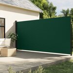 vidaXL Auvent latéral rétractable vert foncé 220x600 cm