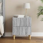 vidaXL Cabinet de chevet Sonoma gris 43 x 34 5 x 48 cm
