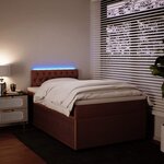 vidaXL Sommier à lattes de lit avec matelas Rose 120x200 cm Velours