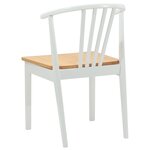 vidaXL Chaise de salle à manger 2 Pièces blanc et naturel