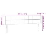 vidaXL Tête de lit avec oreilles Crème 183x16x78/88 cm Tissu