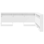 vidaXL Tête de lit de rangement Blanc 140 cm Bois d'ingénierie