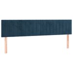 vidaXL Cadre de lit avec tête de lit bleu foncé 120x190 cm velours