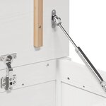 vidaXL Boîte de rangement Blanc 80x40x45 5 cm Bois massif de pin