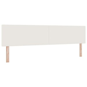 vidaXL Tête de lit LED avec des lumières à LED Crème 200 cm Polyester