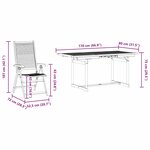 vidaXL Ensemble de salle à manger pour jardin 5 Pièces Marron