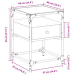 vidaXL Tables de chevet 2 Pièces sonoma gris 40x40x55 cm bois ingénierie