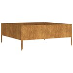 vidaXL Lit surélevé de jardin 100x100x41 cm acier corten