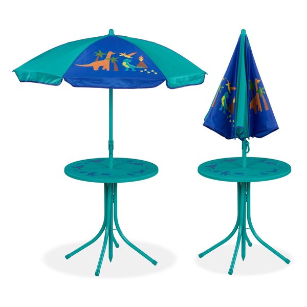 Salon de jardin enfant mobilisable extérieur 53 x 49 5 x 87 5 cm design original pratique en plastique bleu 13_0007799
