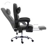 vidaXL Chaise de bureau de massage Noir Similicuir
