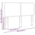 vidaXL Tête de lit Chêne fumé 140 cm Bois d'ingénierie