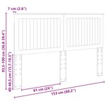 vidaXL Tête de lit Gris Sonoma 150 cm Bois d'ingénierie