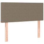 vidaXL Sommier à lattes de lit avec matelas Taupe 90x190 cm Tissu