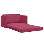 vidaXL Canapé-Lit Rouge bordeaux 124 x 204 x 61 cm Velours