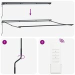 vidaXL Auvent Rétractable Rayure Multicolore 450x300 cm tissu