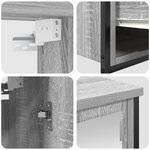 vidaXL Ensemble de meubles de salle de bain 5 pièces en bois d'ingénierie gris sonoma