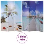 vidaXL Cloison de séparation pliable 120 x 170 cm Plage
