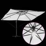 vidaXL Parasol Roma à Bras Déporté Beige  Noir 352 x 251 x 265 cm
