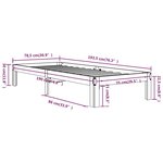 vidaXL Cadre de lit bois massif 75x190 cm petit simple