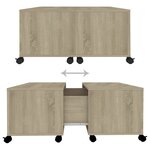 vidaXL Table basse Chêne sonoma 75x75x38 cm Aggloméré