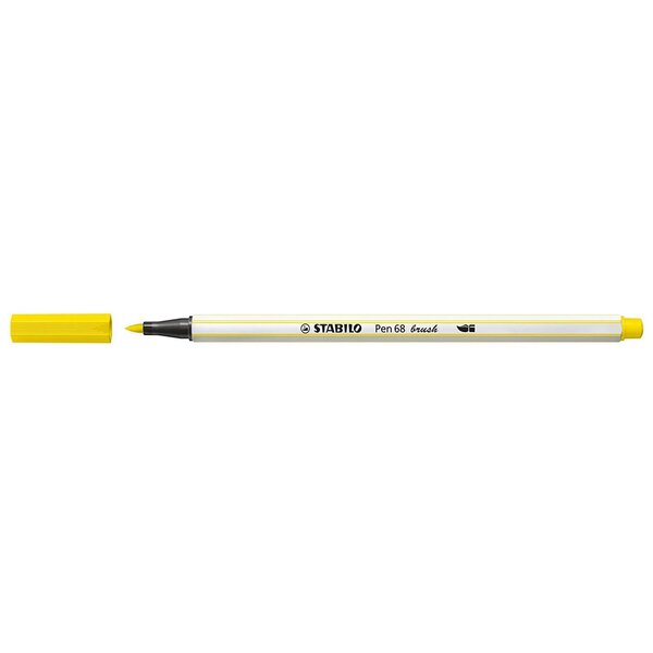 Feutre pinceau Pen 68 brush  jaune citron STABILO