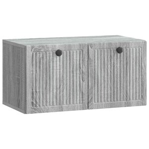 vidaXL Meuble TV mural Sonoma gris 59 5 x 31 x 30 cm Bois d'ingénierie