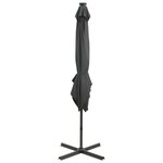 vidaXL Parasol déporté avec mât et lumières LED Anthracite 250 cm