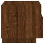 vidaXL Armoires de chevet avec lumières LED 2 Pièces chêne marron