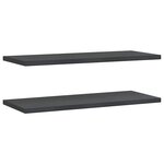 vidaXL Étagères murales 2 Pièces 100x40x3 cm noir acier inoxydable