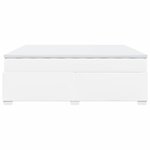 vidaXL Sommier à lattes de lit avec matelas Blanc 200x200cm Similicuir