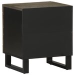 vidaXL Tables de chevet 2 Pièces noir 40x33x46 cm bois de manguier solide