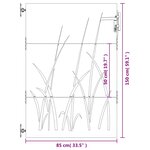 vidaXL Portail de jardin 85x150 cm acier corten conception d'herbe