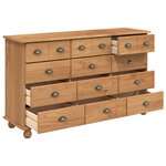vidaXL Commode "ASKIM" 79x40x133.5 cm Bois massif de pin