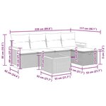 vidaXL Salon de jardin avec coussins 6 Pièces beige résine tressée