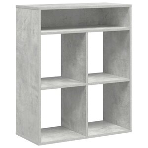 vidaXL Bibliothèque gris béton 66x31x80 cm bois d’ingénierie
