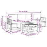 vidaXL Ensemble de canapés d'extérieur 5 pc Naturel et Anthracite