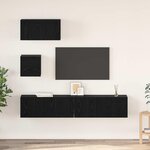 vidaXL Ensemble meuble TV 4 Pièces Chêne noir 80 x 30 x 30 cm