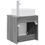 vidaXL Vanité de lavabo mural Sonoma gris 53 x 35 x 63 cm