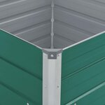 vidaXL Jardinière 100 x 100 x 77 cm Acier galvanisé Vert