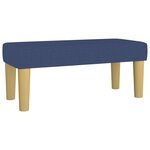 vidaXL Sommier à lattes de lit avec matelas Bleu 80x200 cm Tissu