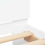vidaXL Cadre de lit avec tête de lit Blanc Bois d'ingénierie