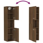 vidaXL Armoire de bain Chêne marron 30x30x130 cm Bois d'ingénierie