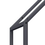 vidaXL Portant de bois chauffage anthracite 40x25x120 cm