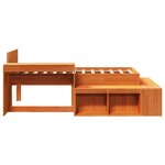 vidaXL Cadre de lit sans matelas cire marron 75x190 cm bois pin massif