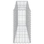 vidaXL Panier de gabions arqué 200x30x60/80 cm Fer galvanisé